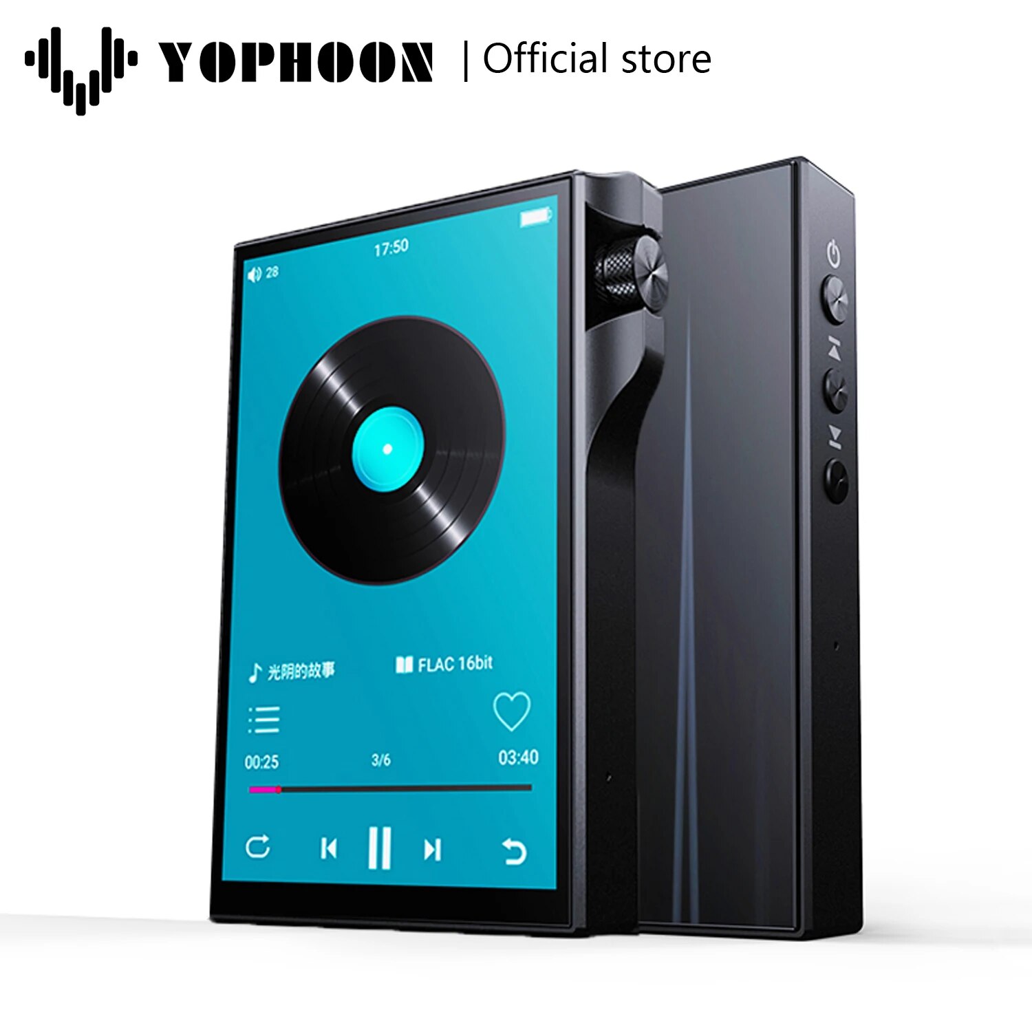 Original Q8 HiFi Player, Yophoon Lossless MP3 Bluetooth Music Player 4 Inch Touch Screen DSD256 24Bit 192kHz. 