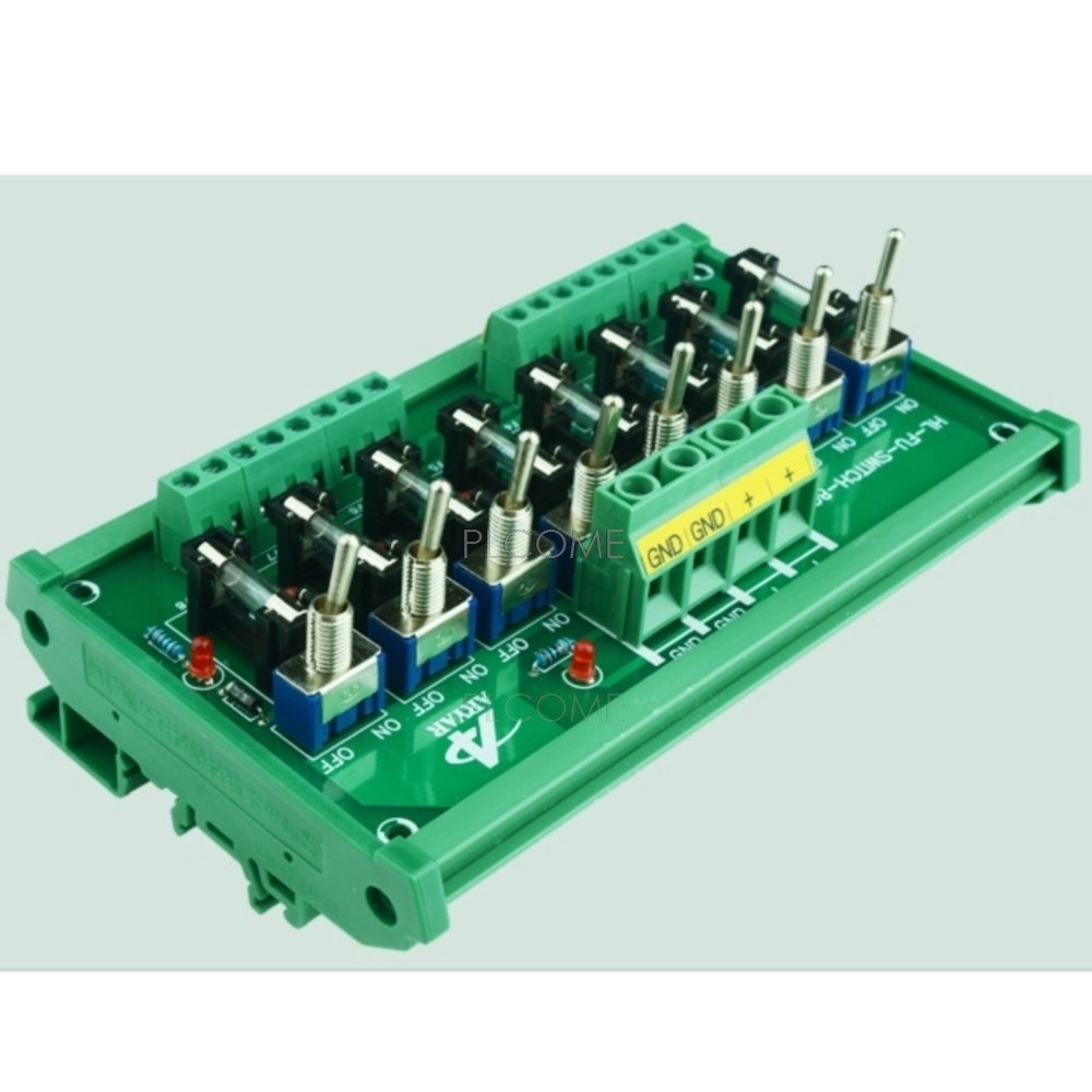 1 To 16 Channel DC Power Distribution Board With Switch ON/OFFeisure time Breaking Fuse Terminal Block For Power Supply CCTV LED Wiring. 