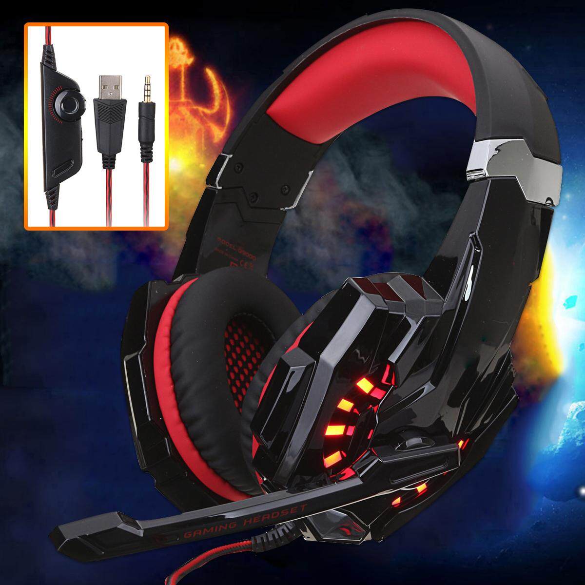 laptop parts Noise Cancelling Gaming Headset With Mic Stereo Bass LED Light For PC Computer