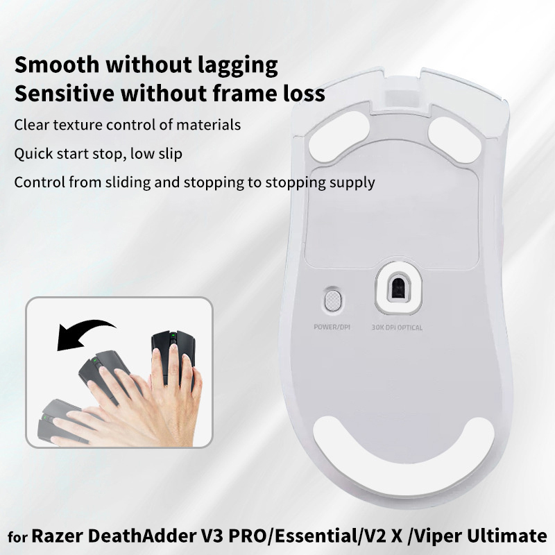 1 Set Mouse Skates Gaming Mouse Foot Pads Sticker For Razer DeathAdder V3 PRO/Essential/V2 X /Viper Ultimate E-Sport Gamer Creek. 