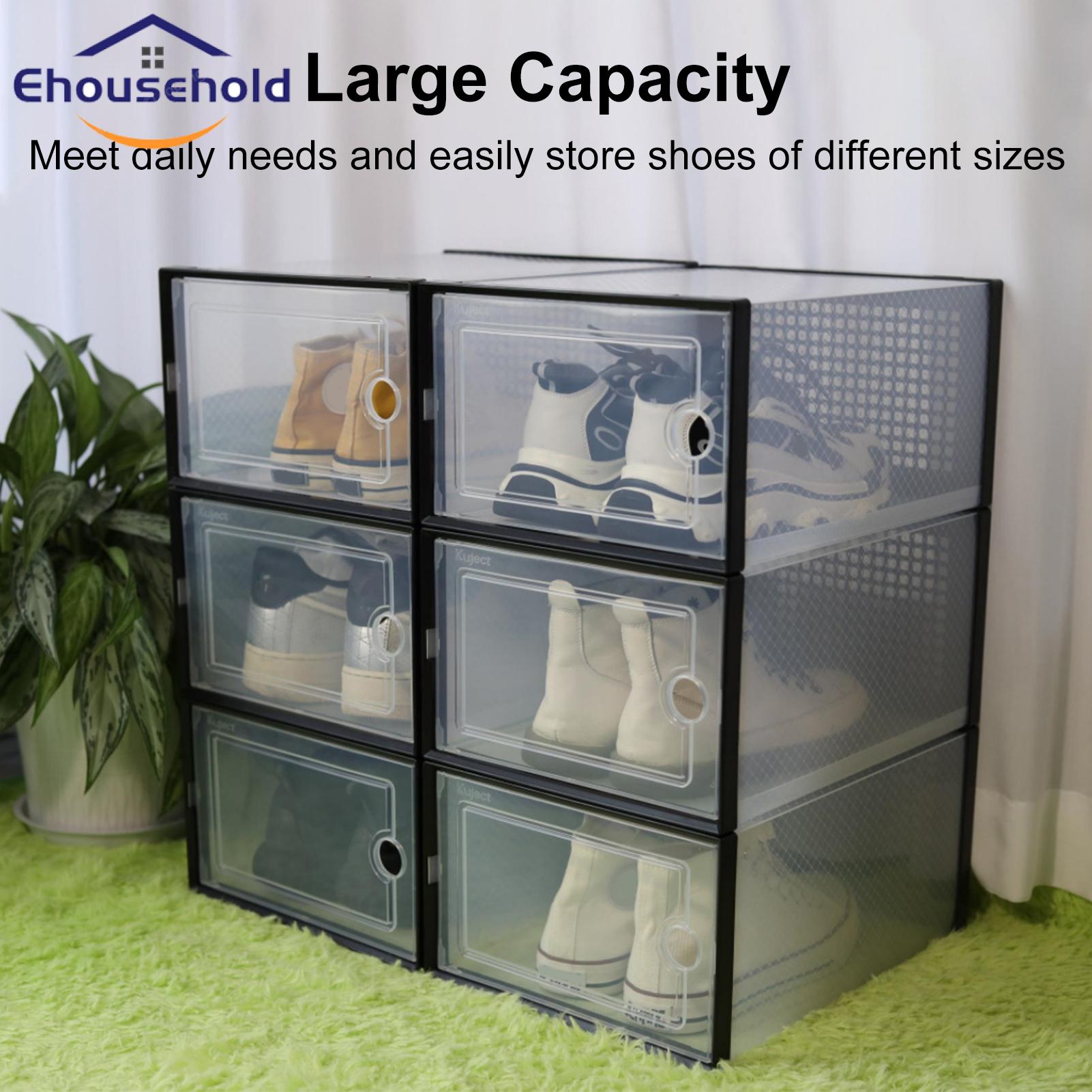 Transparent Shoe Box Maximize Storage Space with Clear Stackable Shoe Box Eco-friendly Transparent Shoes Container for Organizing Durable Shoe Boxes. 