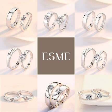 Korean version of fashionable romantic couples pairing rings Instagram with a cool versatile temperament for men and women proposing to open the ring trend