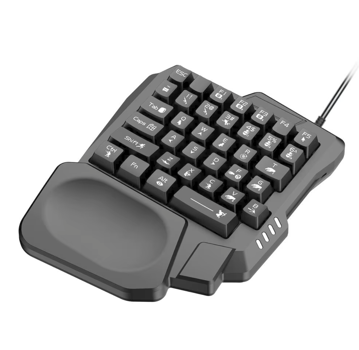 One-Handed Gaming Keyboard Half Keyboard Left Hand Keyboard Wired Gaming Keyboard With RGB Backlit And 35 Keys For Gamer Mini Gaming Keypad Portable Key. 