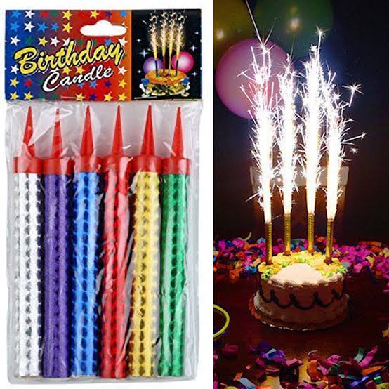 Sparkle candle 3 pieces use for cake birthday and other party. 