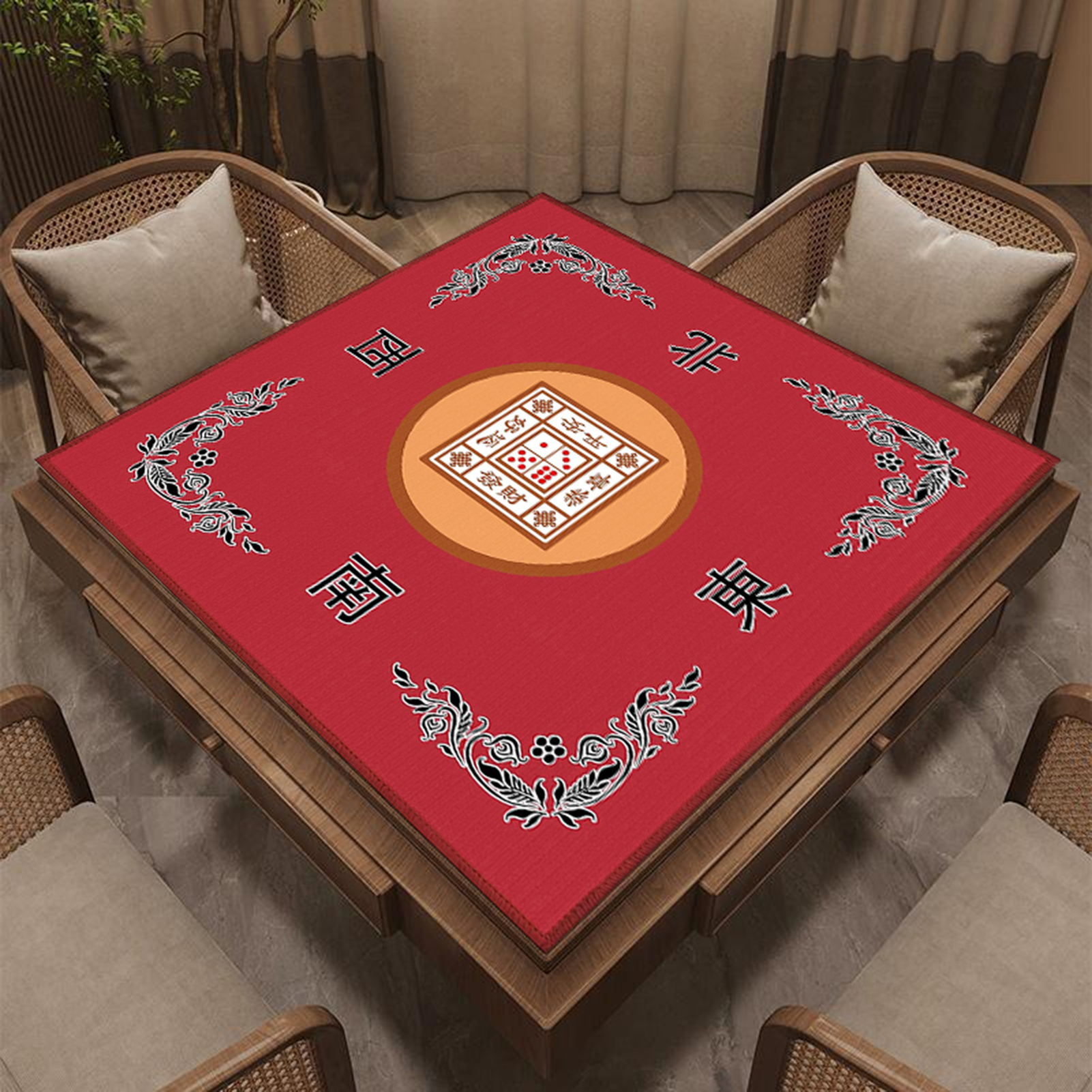 Epoch -slip le Mat -slip Noise Reduction Mahjong le Mat Square Playmat for Domino Mah Jongg Premium Board Game Cover for Gamers Foldable Gaming Pad. 