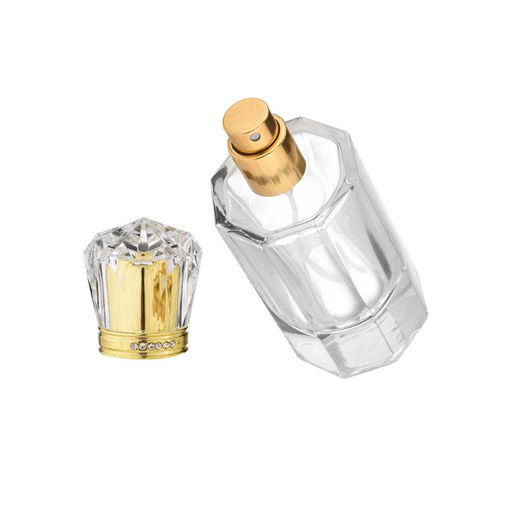 Irregular Irregular Polyhedron Split Bottle Good Quality Glass 50ml Spray Bottle Advanced Perfume Bottle for Travel Perfume. 