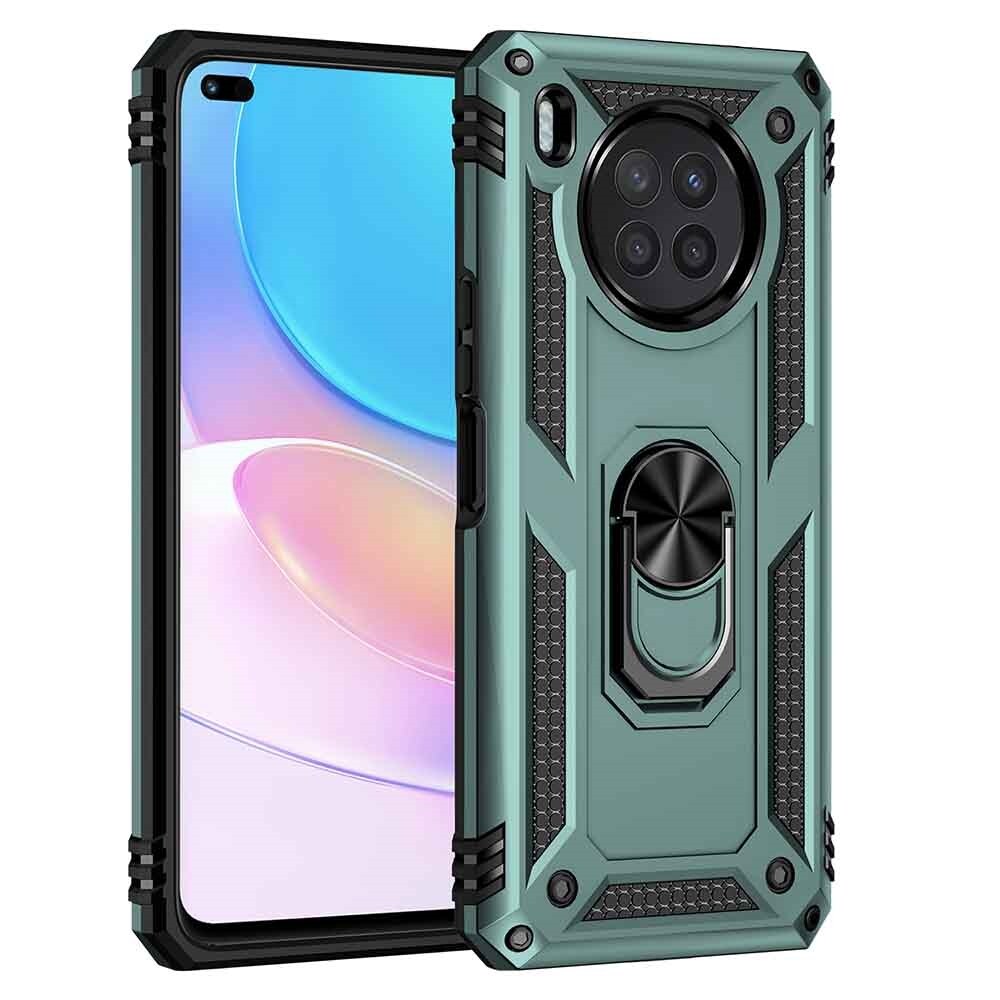 xprmy for Huawei Nova 8i/Honor 50 Lite phone Case Luxury Armor Shockproof TPU PC 2 in 1 360 Degree Rotating Holder Ring Back Cover
