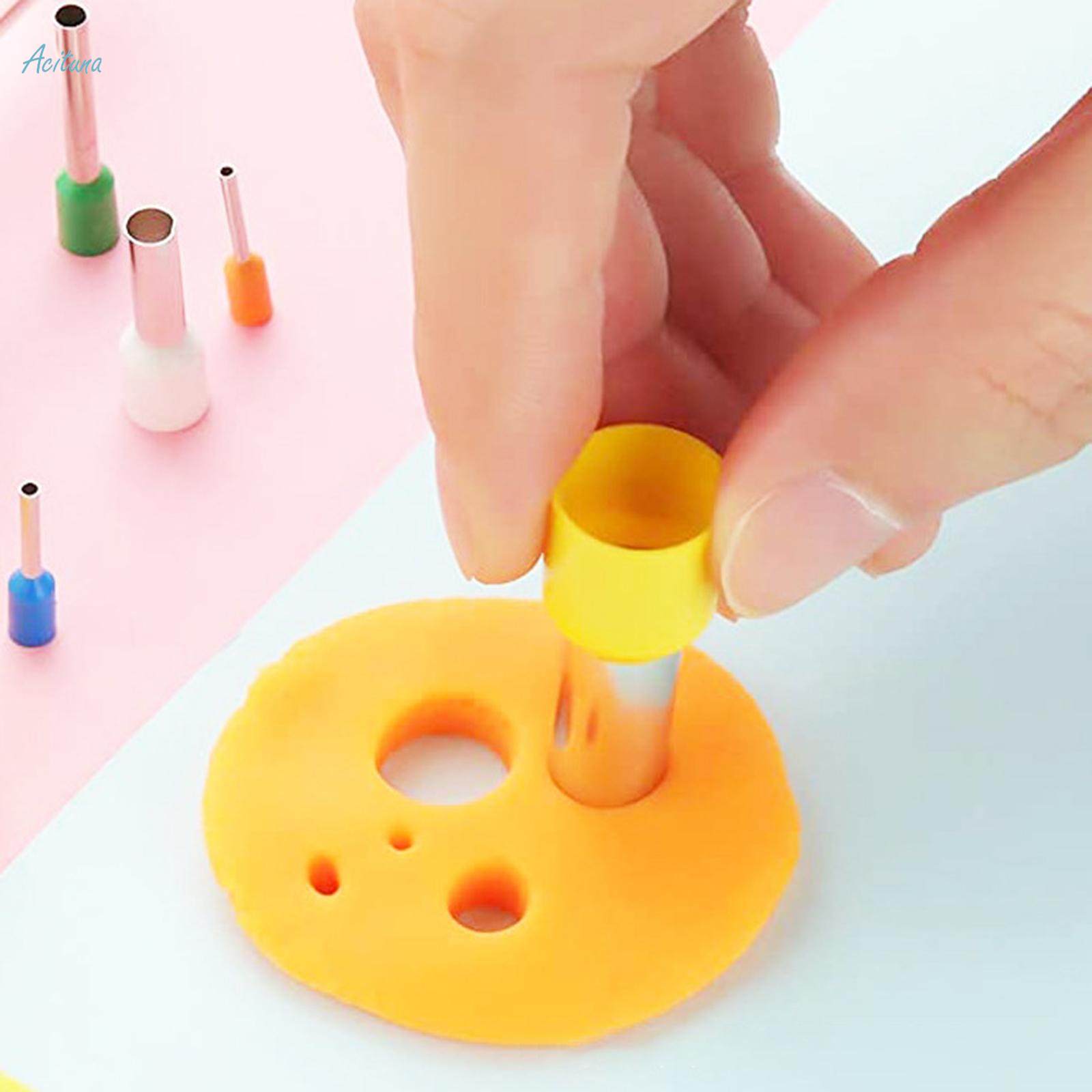 40x Polymer Clay Cutters Circle Shape Cutting Mold Punch Tool for Clay Craft. 