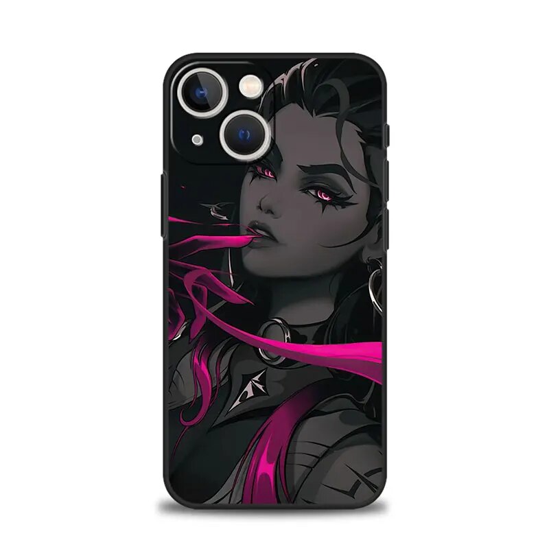 Valorant Game Character Art Phone Case For Apple iPhone 15 14 13 11 12 Pro Max XR X 8 7 Plus XS 13mini SE Cover. 