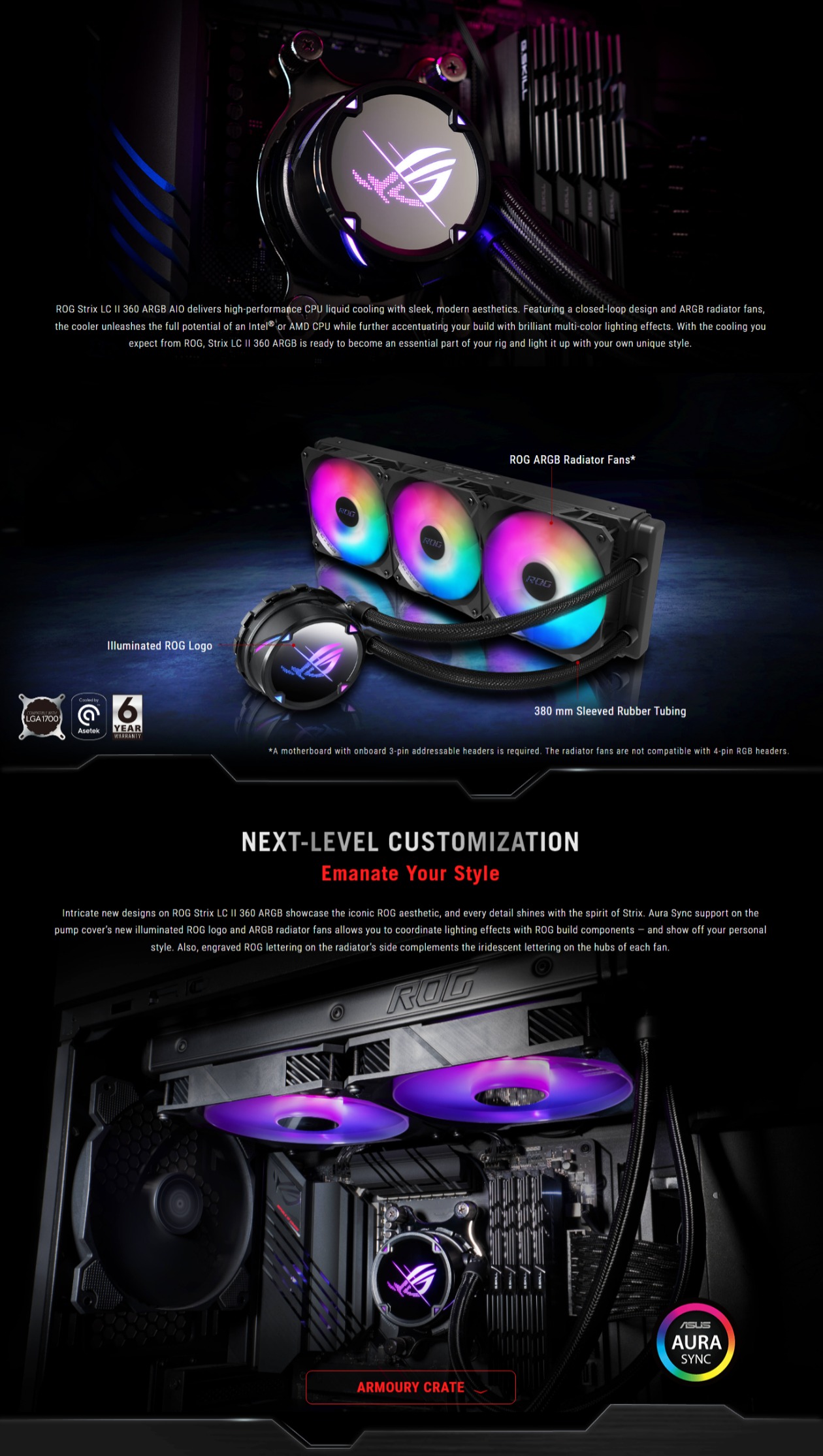 ROG STRIX LC II 360 ARGB ※ジャンク fwebp