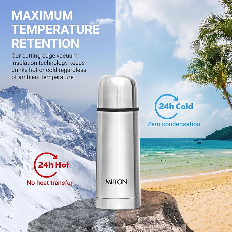 MILTON Thermosteel Flip Lid Flask-500ML (Made in india). 