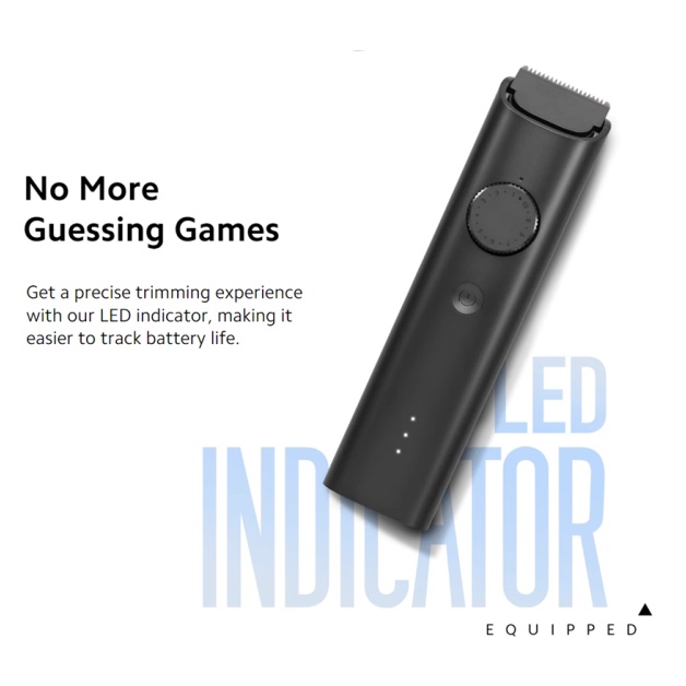 Xiaomi 2C Beard Trimmer Stainless Steel Blade IPX7 Waterproof Large 800mAh Battery Up to 90 Minutes Continuous Use 0.5mm Precision 40 Length Settings USB Type C Charging Safety Lock Feature Trimmer for Men and Women. 