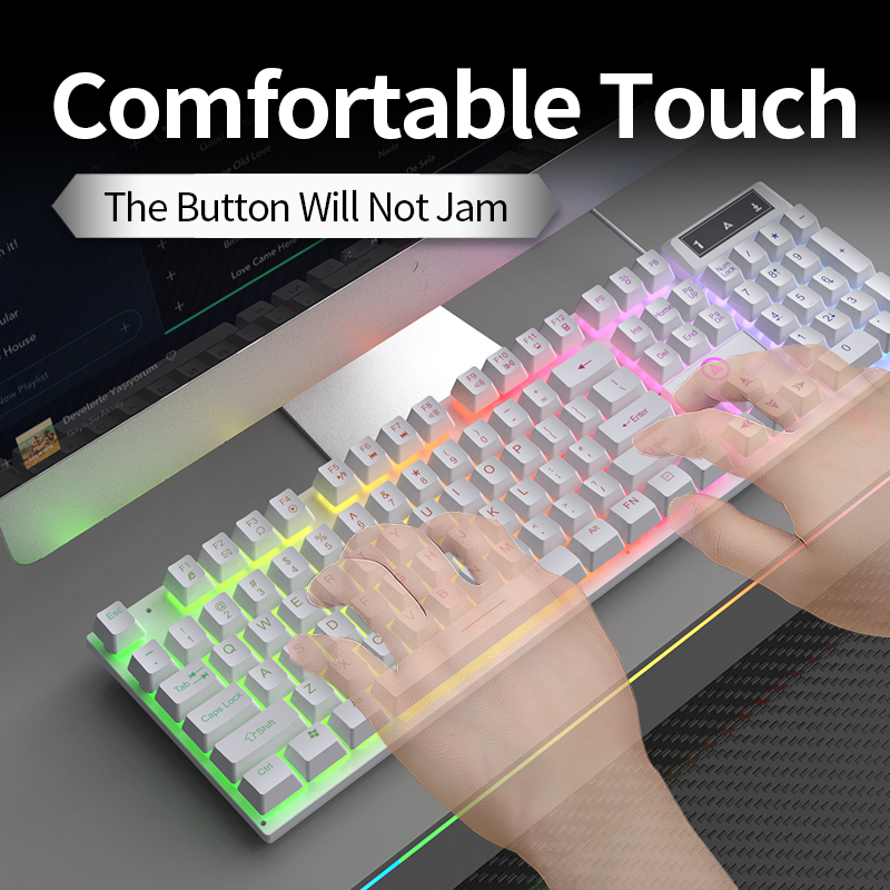 YINDIAO Keyboard Gaming Wired Laptop Desktops PC Computer Office Accessories Low Profile Gamer Keyboards With Numpad. 