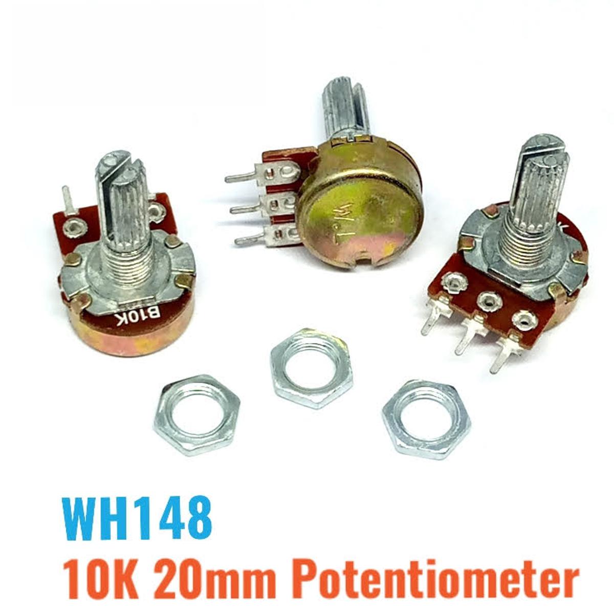 1pcs B10K 10K Ohm WH148 3Pin Linear Potentiometer - Linear 1pcs B10K 10K Ohm WH148 3Pin Potentiometer for Precise Control