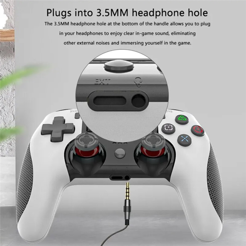 For Bluetooth Game Controller, Supports Console Series, Has Dual Motor Vibration and Six-Axis Sensing White Durable Easy to Use. 