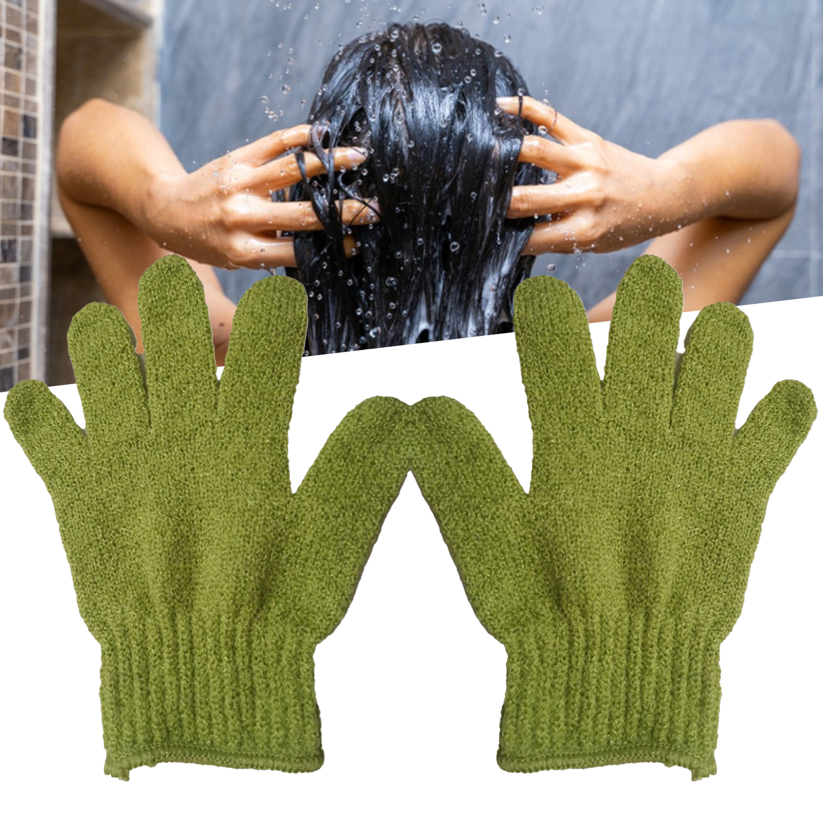 Exfoliating Bath Gloves Thick Double Sided Exfoliating Bath Gloves. 