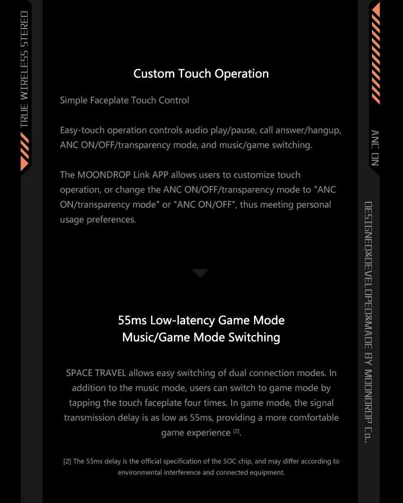 Moondrop Space Travel ANC True Wireless Earbuds. 