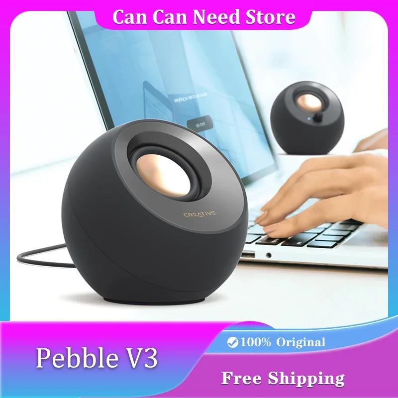 Creative Pebble Series Speaker Pebble/Plus/V3 Speaker Wired/Wireless Multimedia Speaker Mini PC Laptop Desktop Loudspeaker Gift