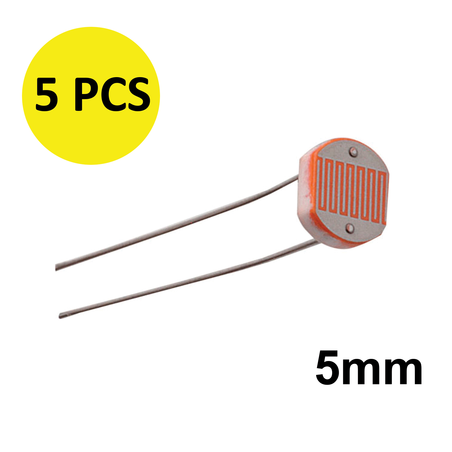 Light Dependent Resistor LDR 5MM Photoresistor Photoconductive resistance. 