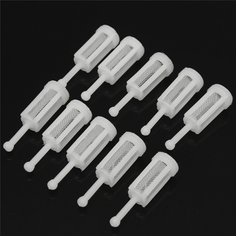 10Pcs Plastic Gravity Typ Spray Filter Pot Diameter 11Mm Total Length 36Mm Can Adapt To The Majority Of Solvent. 