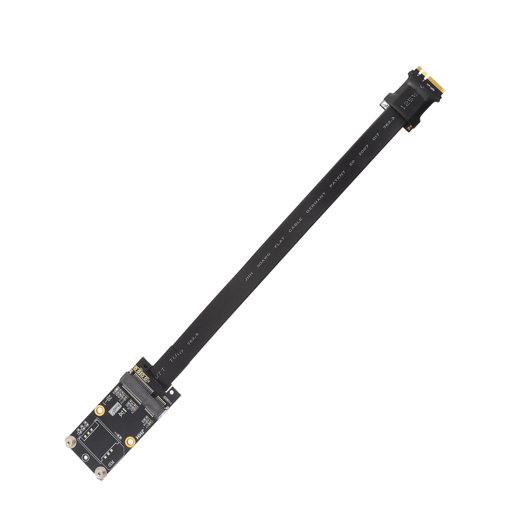 mPCIe to M.2 key A.E. extension cable , mini pcie mPCI-e Card to NGFF M2 A.E. slot extension adapter cable Customized Length. 
