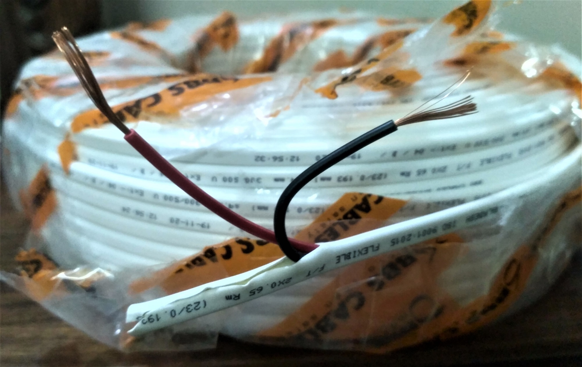 Electric Wire BBS Twin Core Cable 30Feet-23/76 For AC/DC Line & Solar Line. 