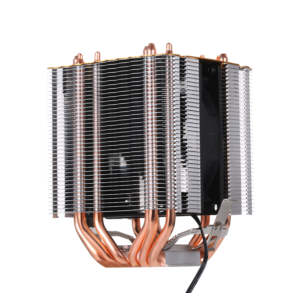 Hydraulic CPU Cooler Heatpipe Fans Quiet Heatsink Radiator Replacement for Intel Core AMD Sempron Platform with Blue Light. 