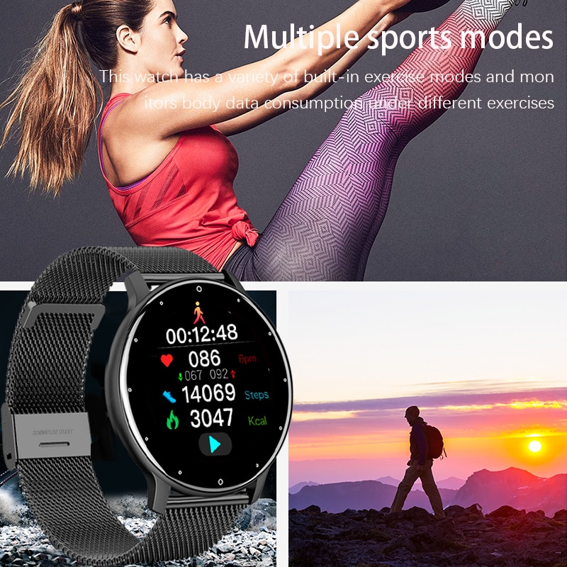 LIGE Smart watch Ladies Full touch Screen Sports Fitness watch IP67 waterproof Bluetooth For Android iOS Smart watch Female. 