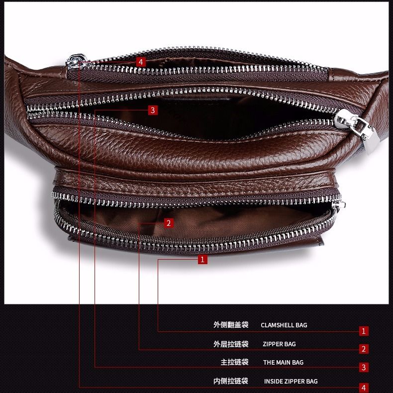Waist Bag Men's Multi-Functional Office Shoulder Bag Large Capacity Practical Waterproof and Hard-Wearing Business Checkout Business Cell Bag Men. 