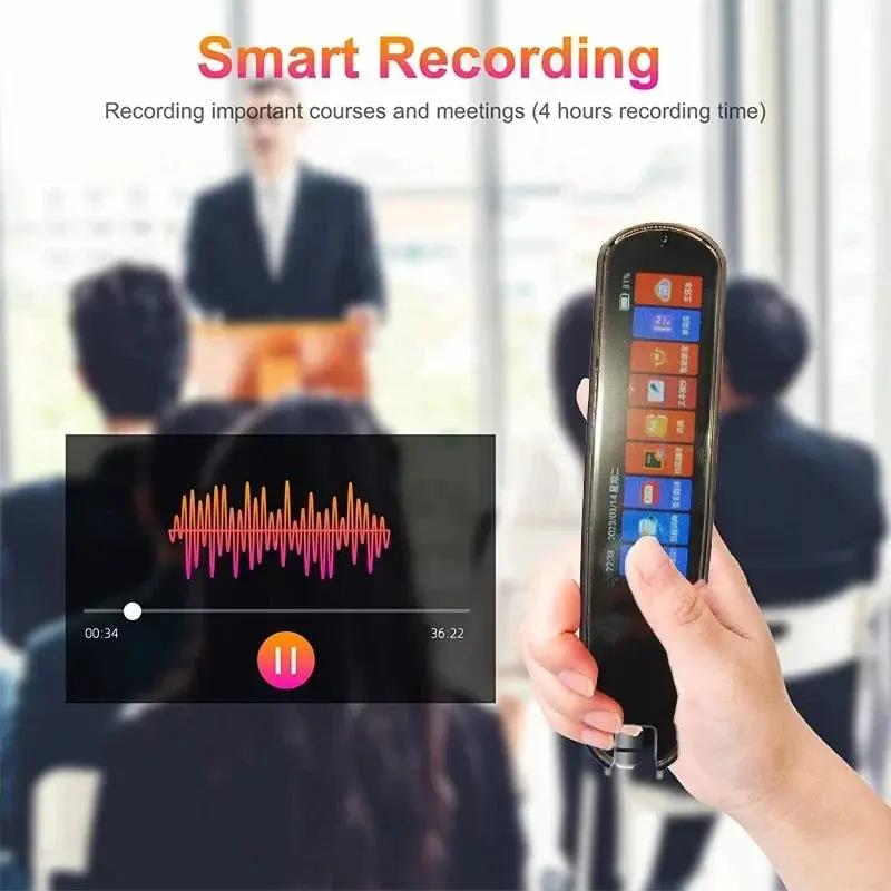 New Smart AI Scan Pen BT Translator Voice Multi 134 Languages Support 3.38 Inch Touch Screen Photo Offline Record Translation. 
