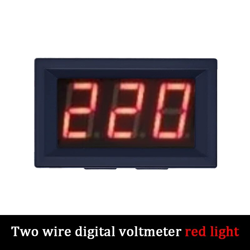 AC 70-500V 0.56" LED Digital Voltmeter Voltage Meter Volt Instrument Tool 2 Wires Red Green Blue Display 110V 220V DIY 0.56 Inch. 