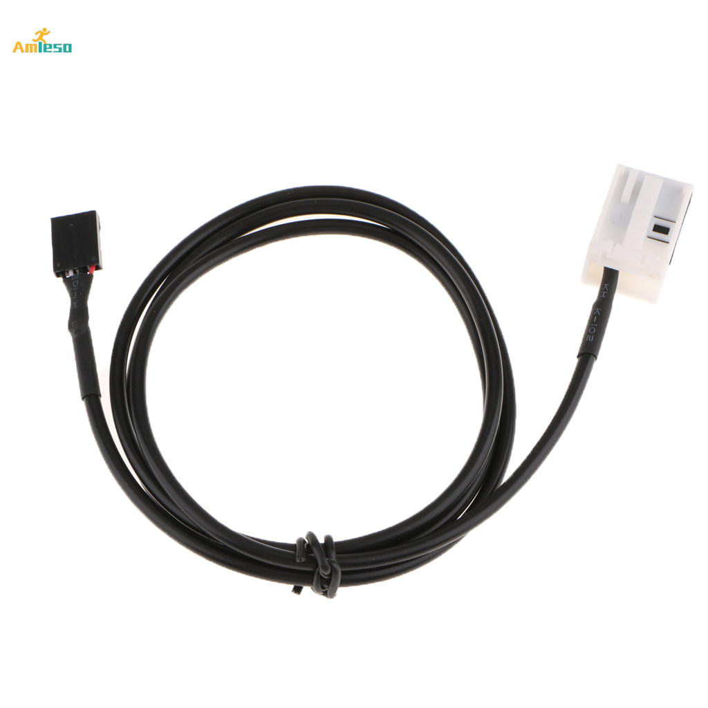 AUX Audio Cable + Switch Socket Black for RCD51 RCD300 VW MK6 OEM 5KD035724
