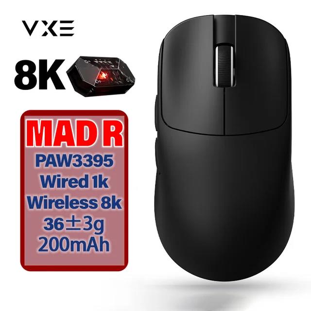 NEW VXE MAD R MAJOR Customized Gaming Mouse Wireless Dual 8k Polling Rate Nordic52840 PAW3950 36g Ultra Lightweight Mice laptop. 