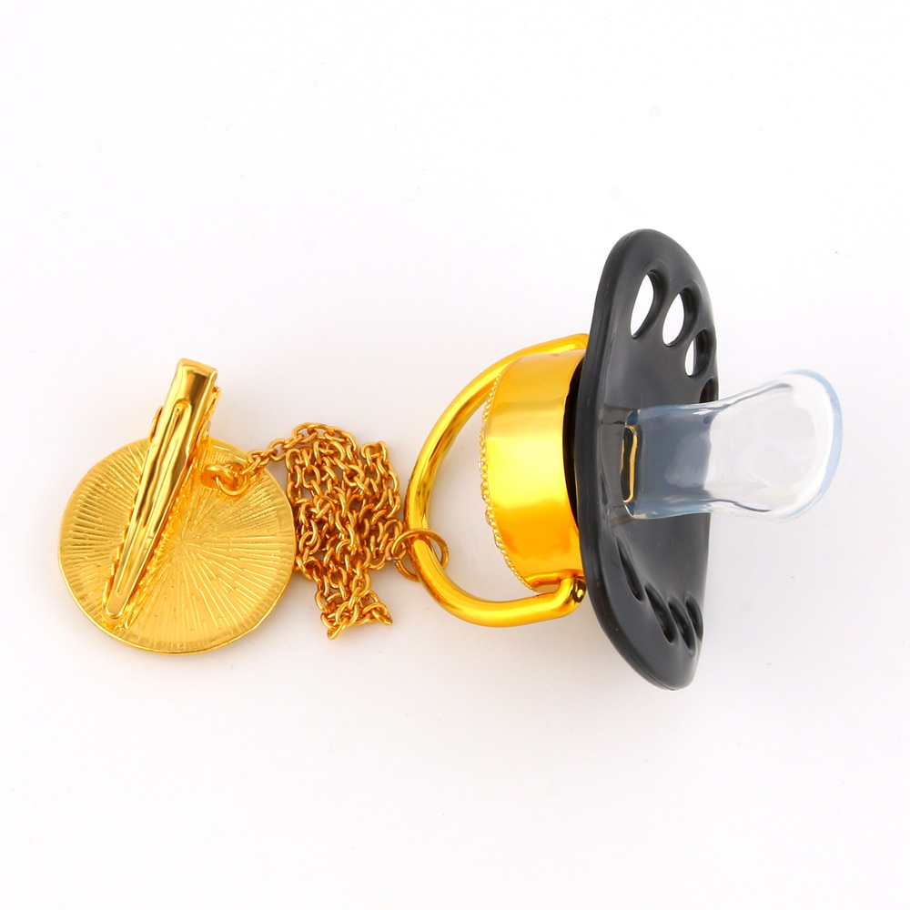 【happy one】Luxury Baby Bling Bling Pacifiers Orthodontic Nipple Soother Baby Pacifier Clip I Love Dad Pacifiers. 