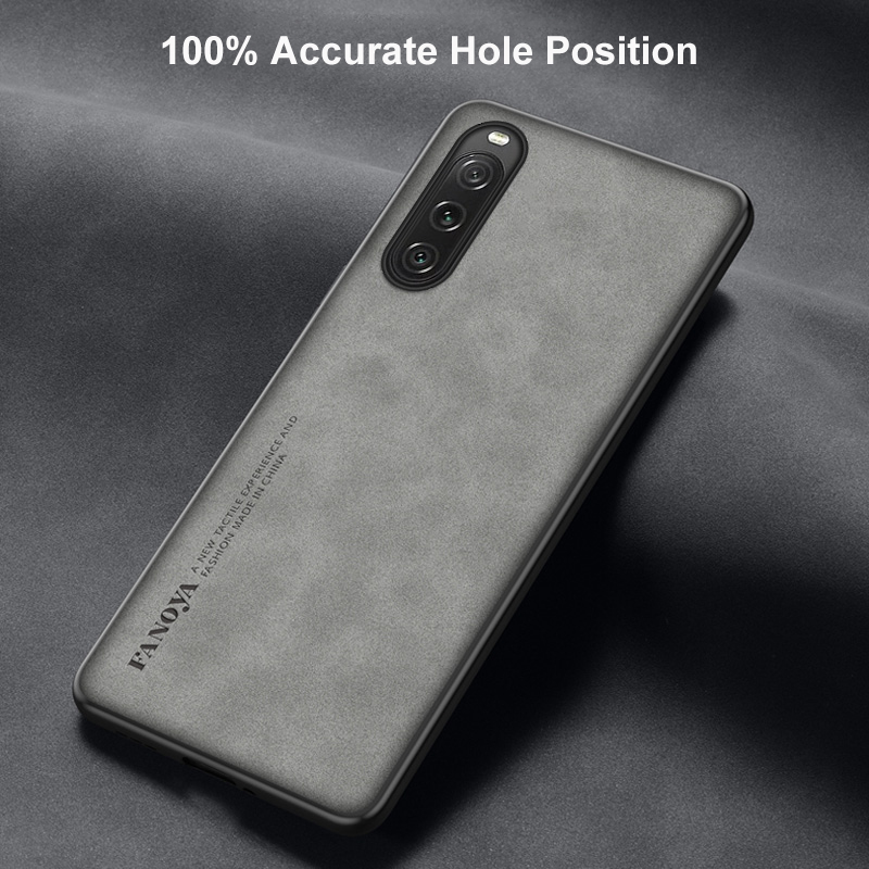 For Sony Xperia 10 V Case Blended Matte Soft Shell Wool Texture Design Anti Knock Male For Sony Xperia 10 V Back Cover. 