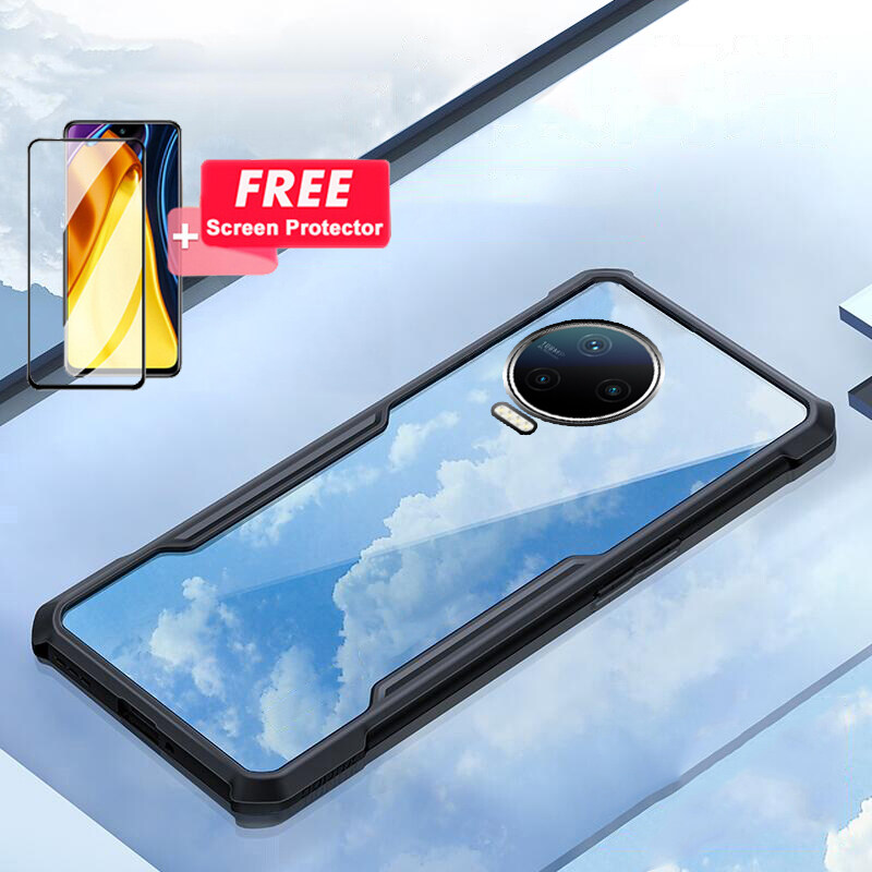 Phone Case Infinix Note 12 2023 Back Cover Transparent Phone Case Full Protection Phone Soft Armor for Infinix Note12 2023 Cover Cases + Tempered Glass Screen Protector Film. 
