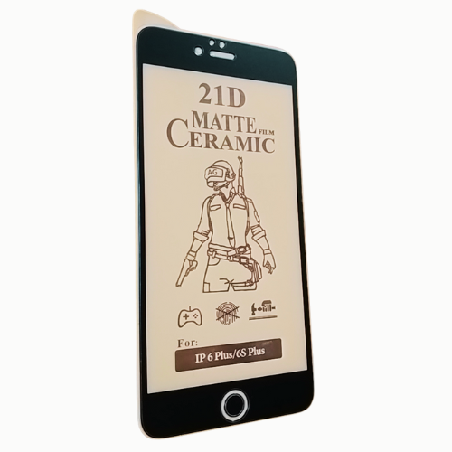 Matte Ceramic Film Screen Protector I iPHONE 6 PLUS / iPHONE 6S PLUS I Matte Finish Full Coverage Screen Guard Protector Screen Protector (It's Not GLASS). 