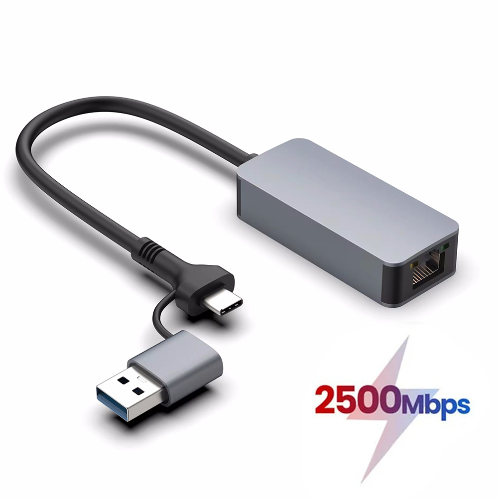 Nku 2.5Gbps RTL8156B USB 3.0 Network Card 2500Mbps USB to RJ45 Ethernet Adapter LAN Cable Free Driver for Windows7/8/10 MacOS PC. 