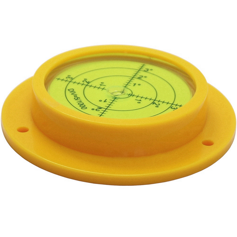 FORIDE Round Bubble Level, 90X17mm High Precision Circular Spirit Level with 3 Mounting Holes, Measuring Instrument Tool. 