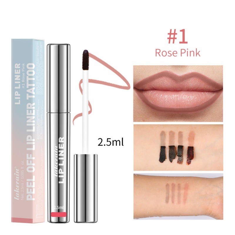 Four-color Peel-off Lip Liner Waterproof Natural Matte Matte Non-fading Non-stick Cup Peel-off Lip Gloss Lip Cosmetics