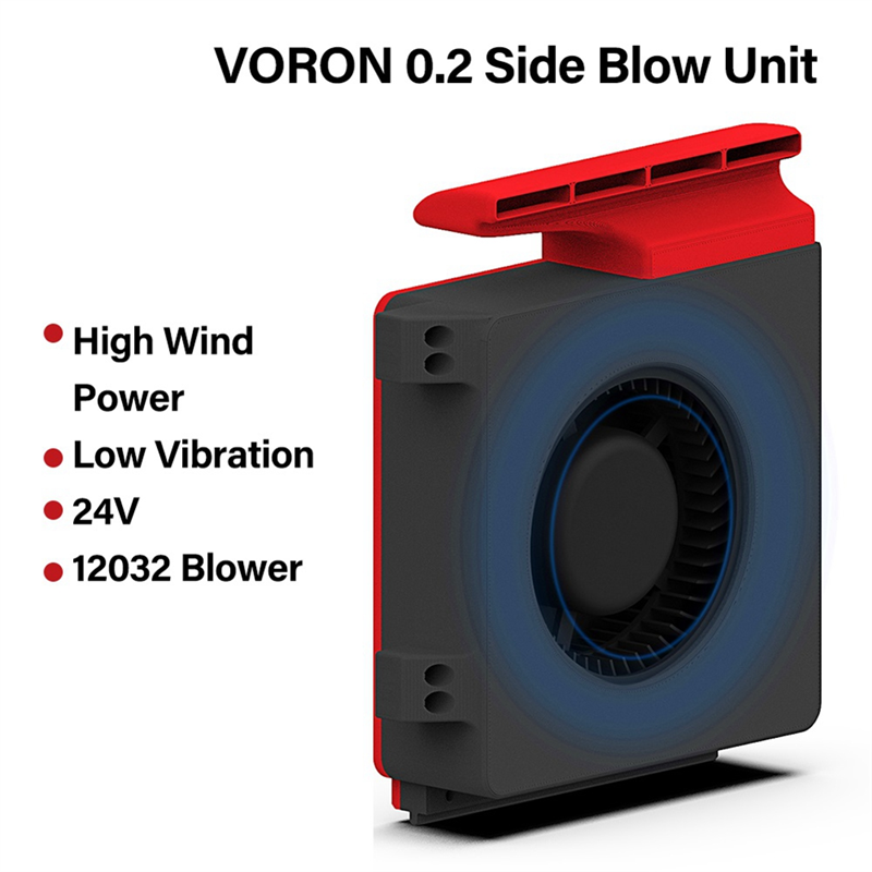 Unit High Airflow Low Vibration Blower Fan 2800 RPM Side Blow Unit for VORON V0 Series. 