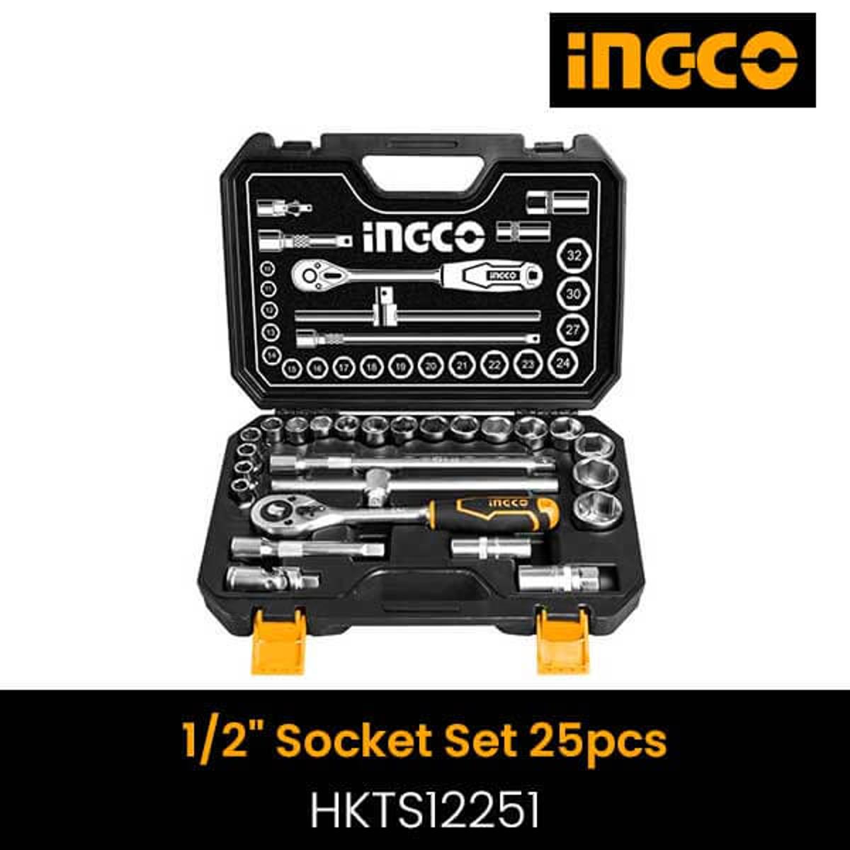 24 Pcs 1/2" SOCKET SET INGCO-HKTS12242. 