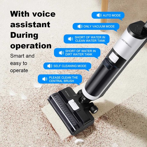 Liectroux i7 Pro Cordless Wet Dry Vacuum Cleaner, 14000Pa Suction, Self-Cleaning, Self-Drying, 600ml Clean Water Tank, 35 Mins Runtime, LED Display, Voice Control, Low Noise. 