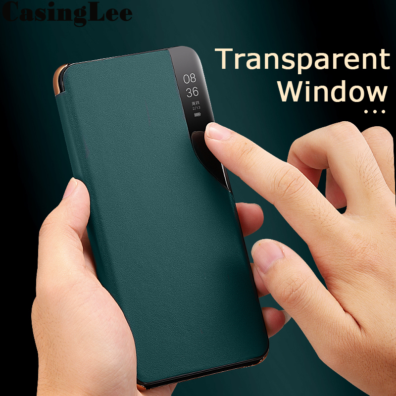 Casinglee For Samsung Galaxy M52 5G Case Smart View Phone Back Cover for Samsung M52 5G Flip Case Window View Flip Leather Phone cases Autosleep. 