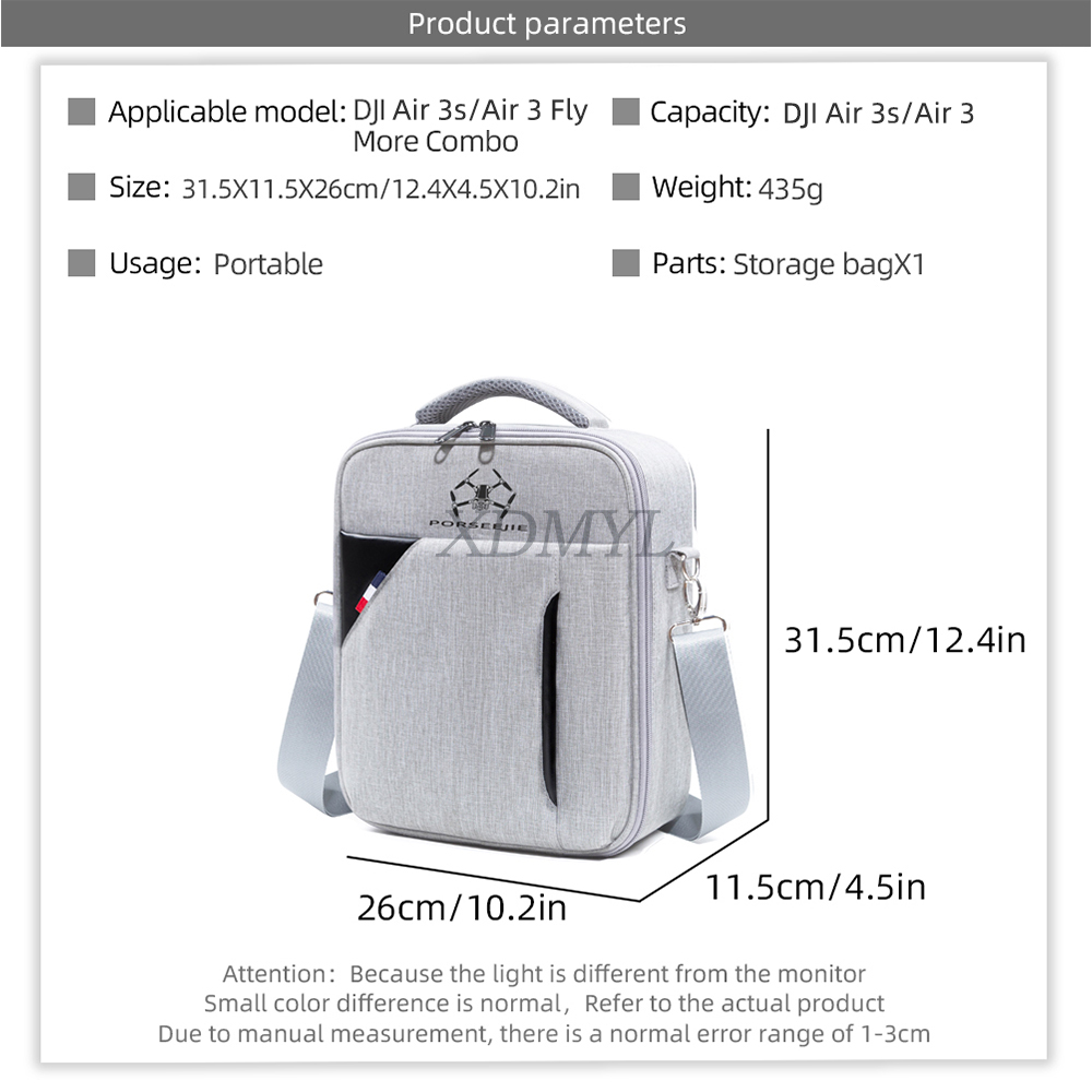 Single backpack for DJI Air 3/Air 3S Portable Storage Bag for DJI RC 2/ RC-N2/N3 Remote Controller Shoulder Bag Accessories. 