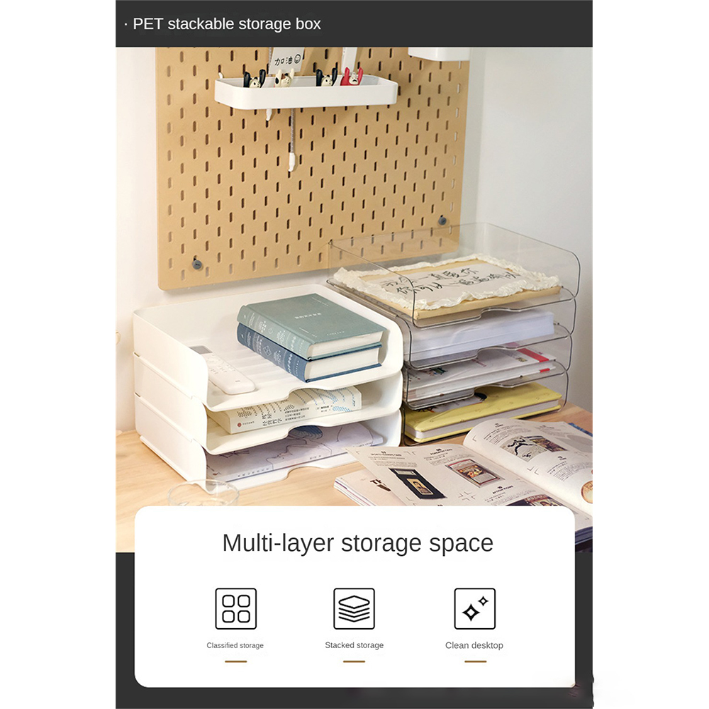 Storage Drawers for Desktop Office A4 Paper Storage Drawer Elegant and Decorative Pp Clean and Elegant. 
