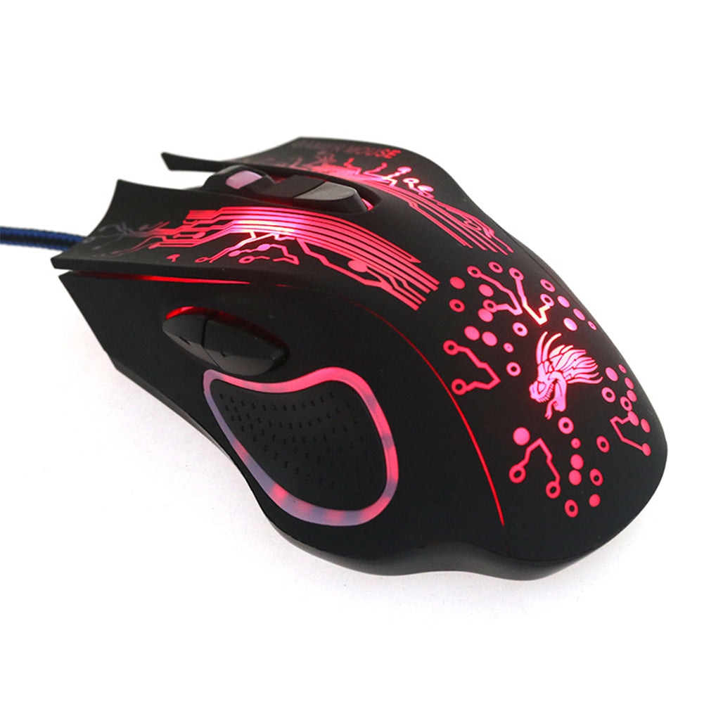 Colorful LED Computer Gaming Mouse Professional Ultra-precise Game For Dota 2 For LOL Gamer 2400 DPI USB Wired Mouse. 