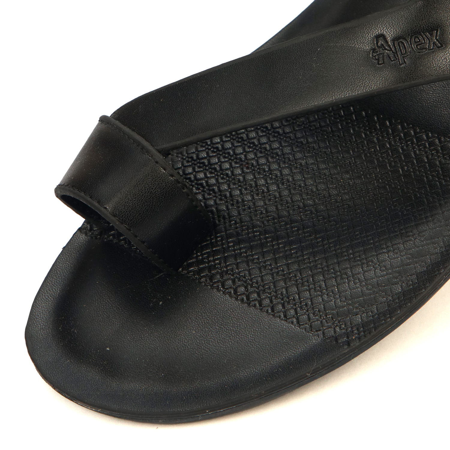 Apex Black Synthetic  Sandal For Men. 