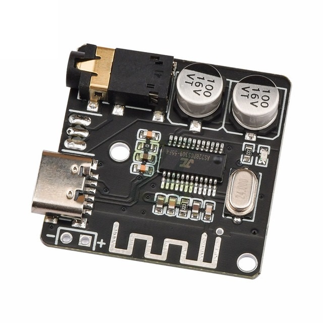 TYPE-C Audio Receiver Board VHM-314 for Bluetooth 5.0 MP3 Lossless Decoder Board Wireless Stereo Music Module 3.7-5V. 