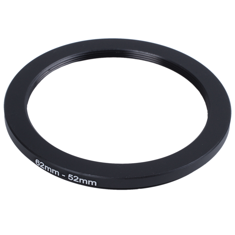2 Pcs 62mm-52mm 62mm to 52mm Black Ring Adapter for Camera